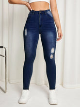 High Waist Ripped Skinny Jeans